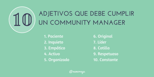 10 Adjetivos del Community Manager